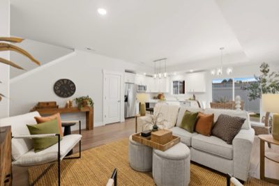 Living and kitchen from the entry