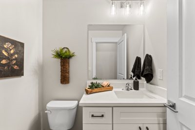 Powder bath off the entry