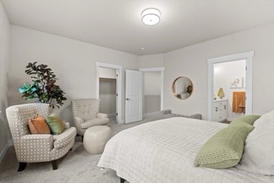 Primary bedroom toward the ensuite