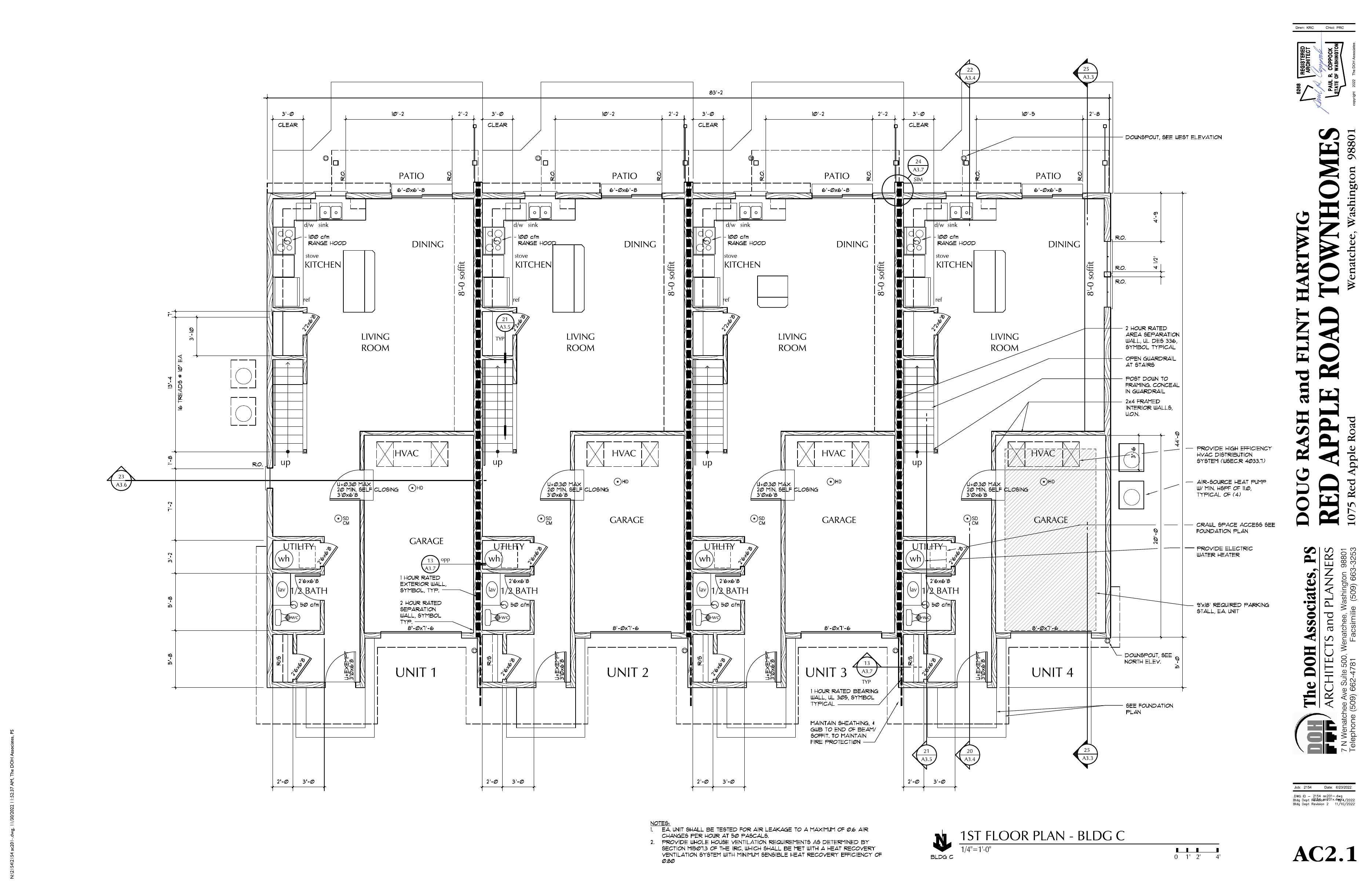 Red Apple Townhomes floor plan, sheet 1